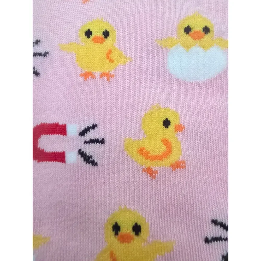 Jos A Bank Chick Magnet Dress Socks Pink Yellow Novelty Mens 8-12